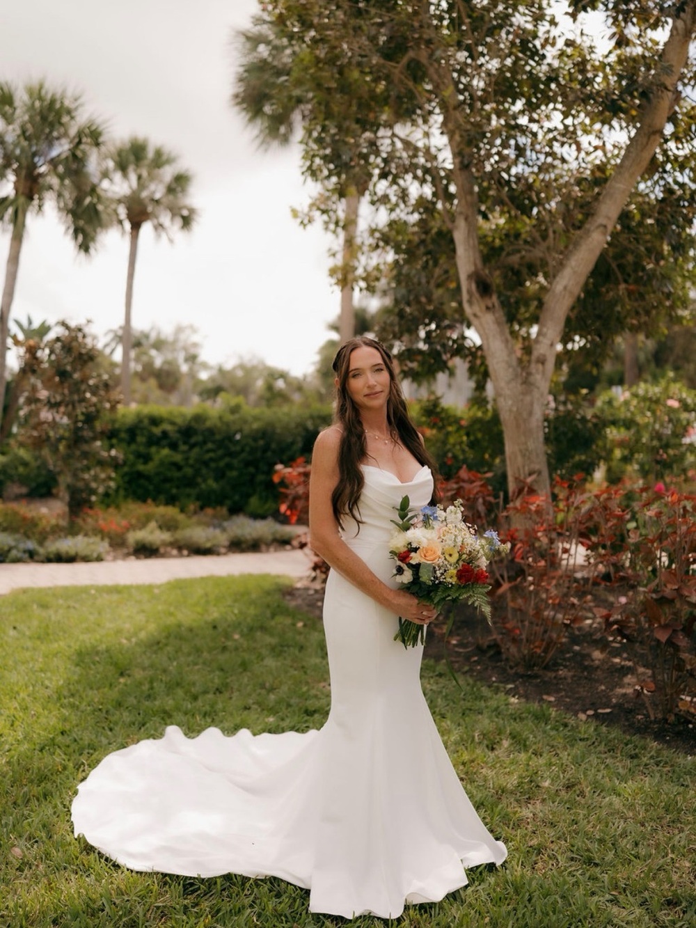 Classic Strapless Mermaid Wedding Gown in White